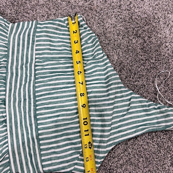 Francesca’s Sloane Striped One Shoulder Midi Dress High Low Linen Cotton Size XS - Picture 10 of 15